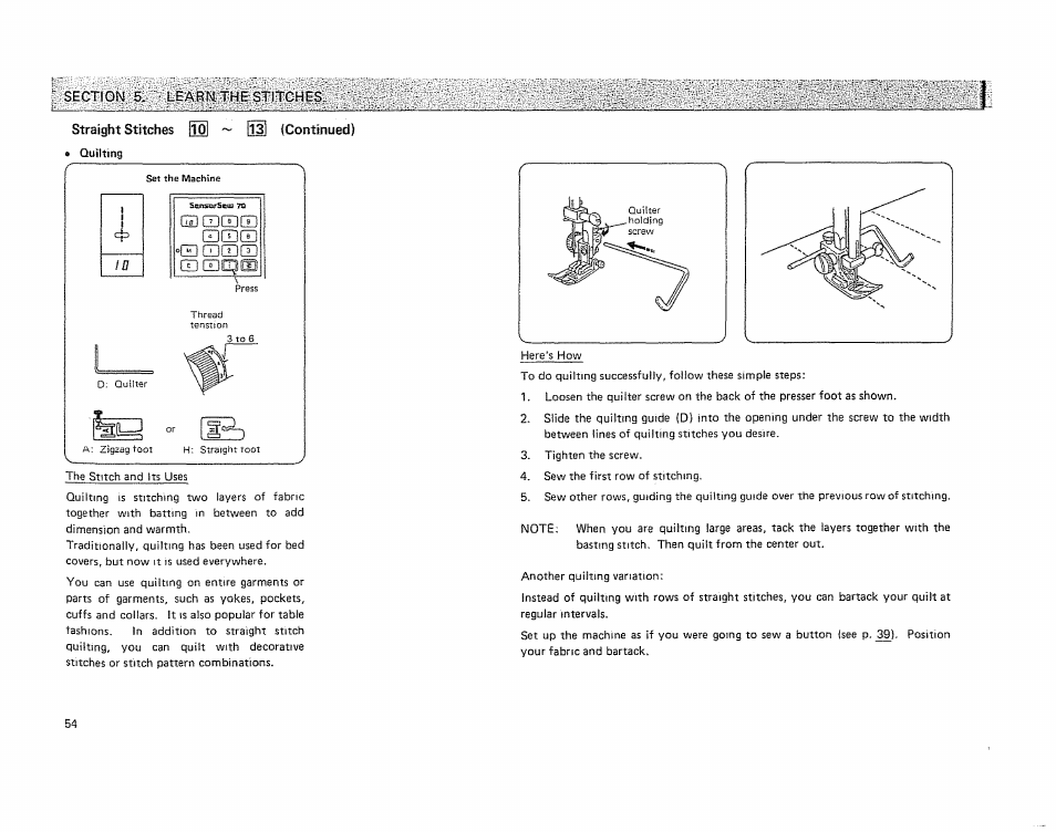 Straight stitches, Icontinued), 02 cd cds | Ed cd cd “cdcdcdcd comqiffl | Kenmore 19501 User Manual | Page 55 / 98