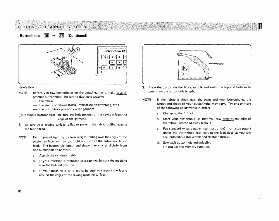 Buttonholes n, 12 (continued) | Kenmore 19501 User Manual | Page 67 / 98