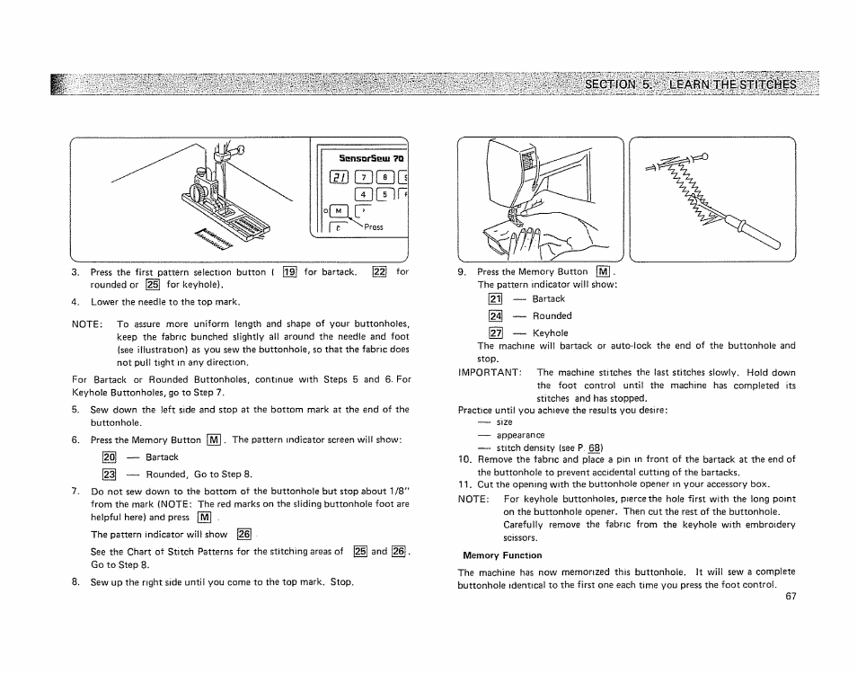 Sectiom 5..- ■ learnthe stitches | Kenmore 19501 User Manual | Page 68 / 98