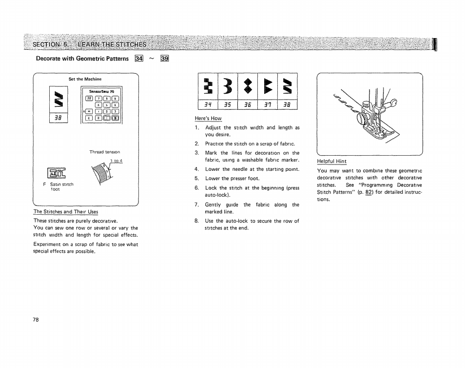 Decorate with geometric patterns | Kenmore 19501 User Manual | Page 79 / 98