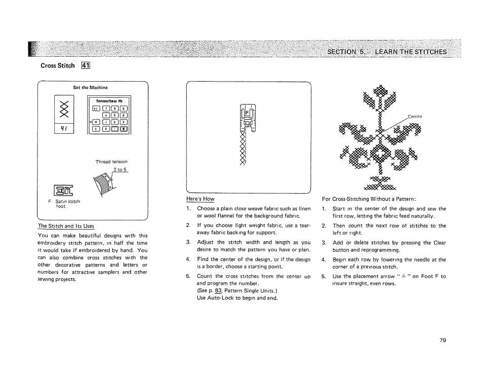 Cross stitch и | Kenmore 19501 User Manual | Page 80 / 98