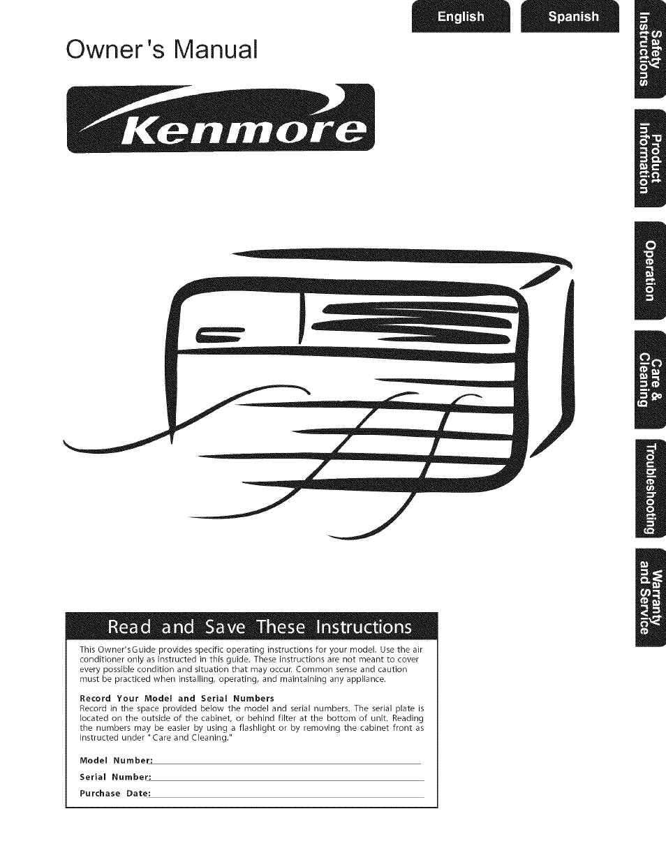 Kenmore Air Conditioner User Manual | 12 pages