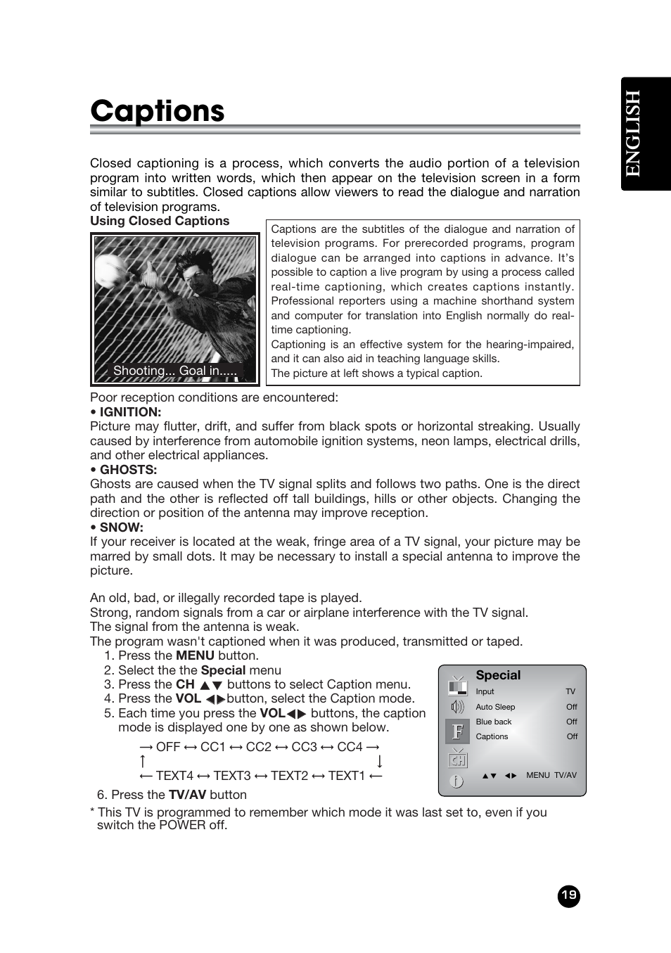 Captions, English | Kreisen KR-400T User Manual | Page 19 / 31