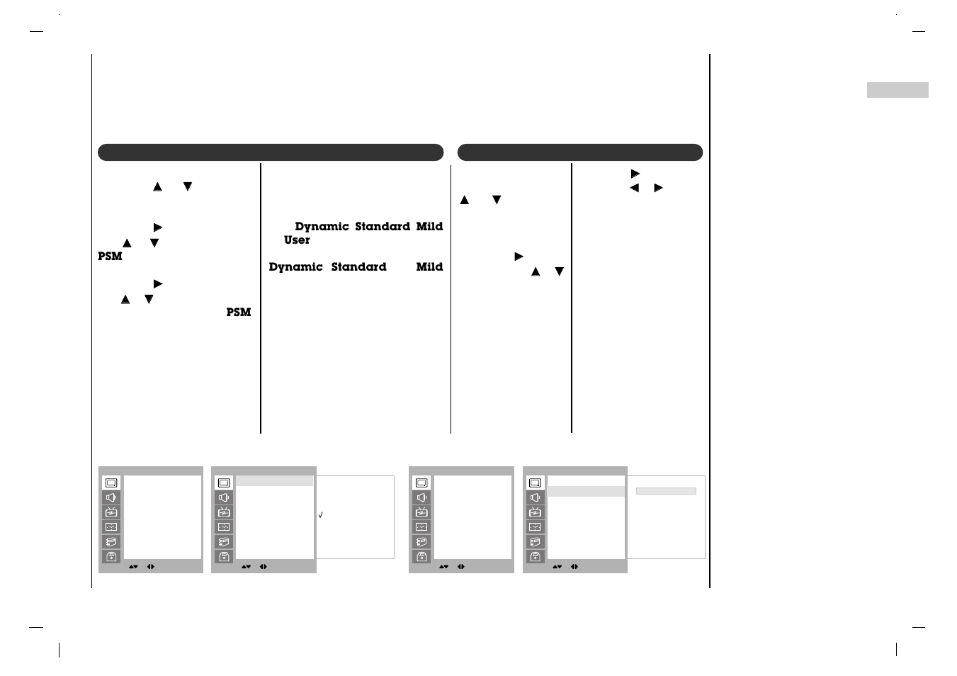 Picture adjustment, Manual picture control | Kreisen KR-370T User Manual | Page 17 / 88
