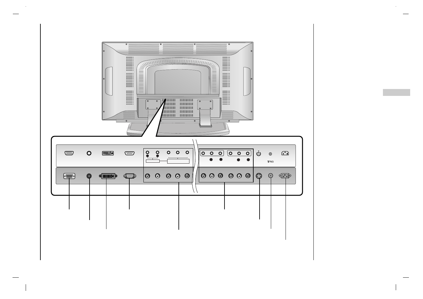 Localización y función de los controles, Panel posterior | Kreisen KR-370T User Manual | Page 53 / 88
