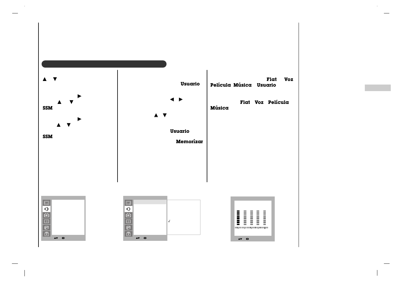 Ajuste del sonido | Kreisen KR-370T User Manual | Page 63 / 88