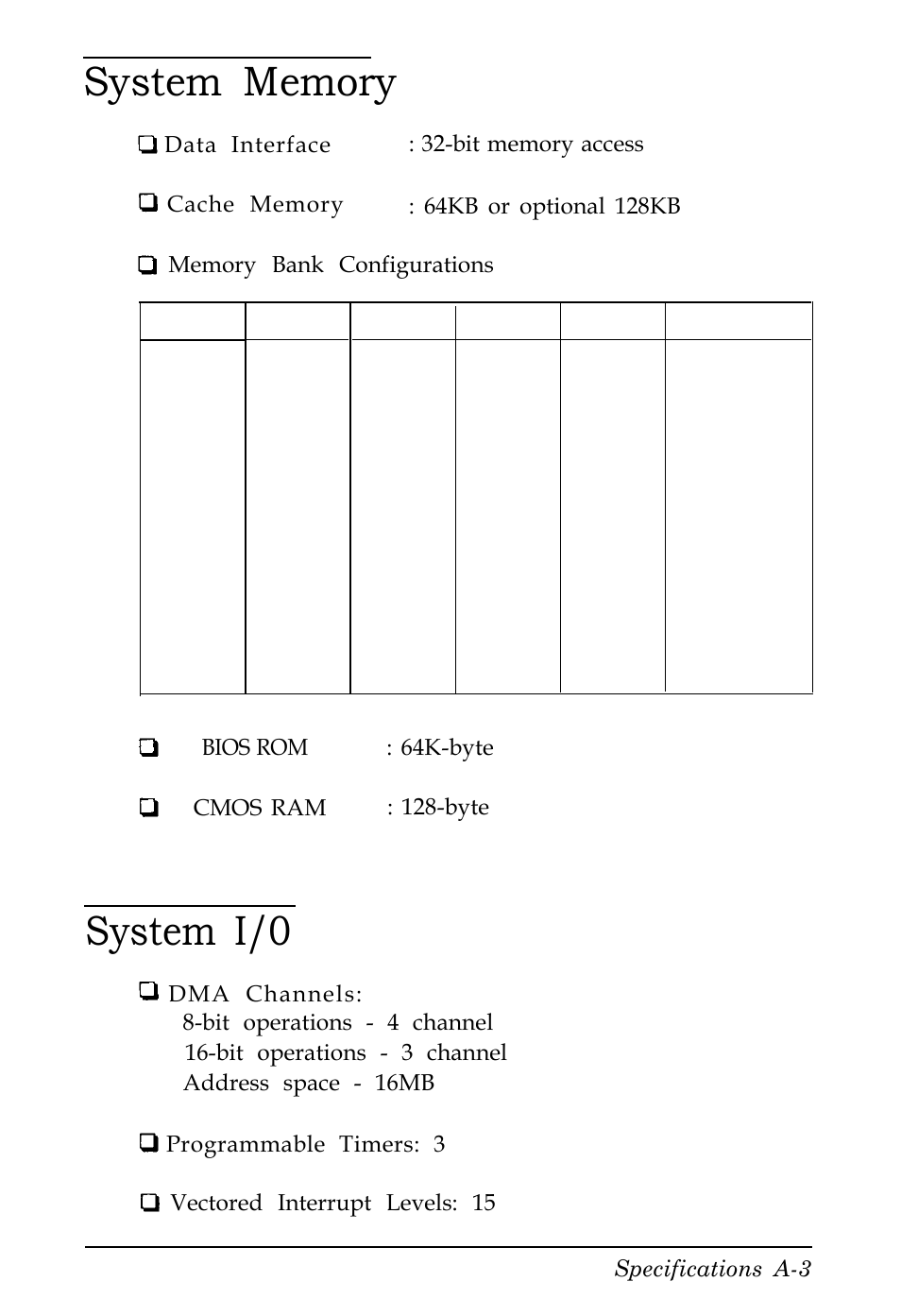 System memory, System i/o, System i/0 | Kreisen 3 8 6 X / X E User Manual | Page 152 / 173