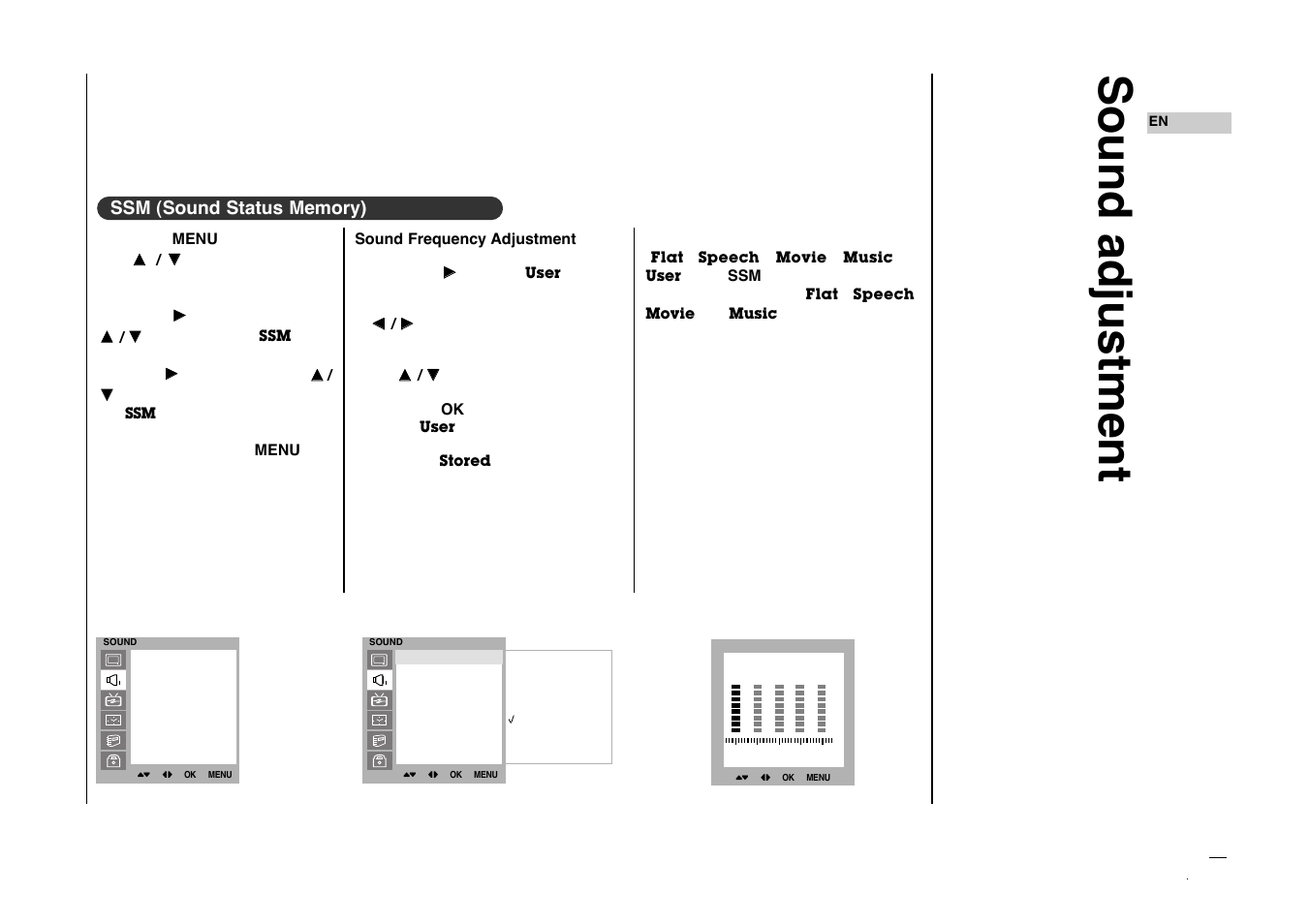 Sound adjustment | Kreisen KR-270T User Manual | Page 19 / 88