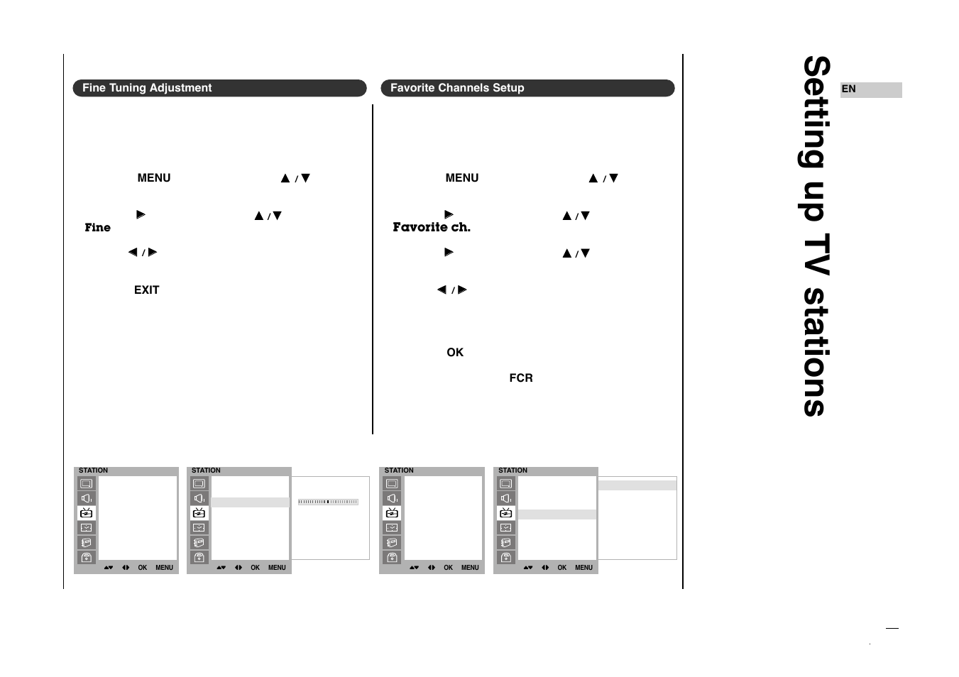 Setting up tv stations | Kreisen KR-270T User Manual | Page 23 / 88