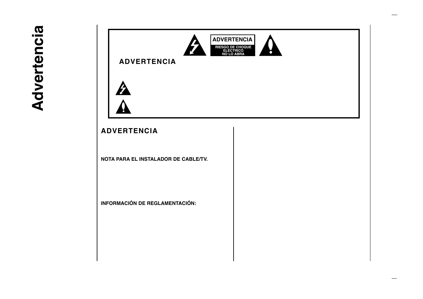 Advertencia | Kreisen KR-270T User Manual | Page 46 / 88