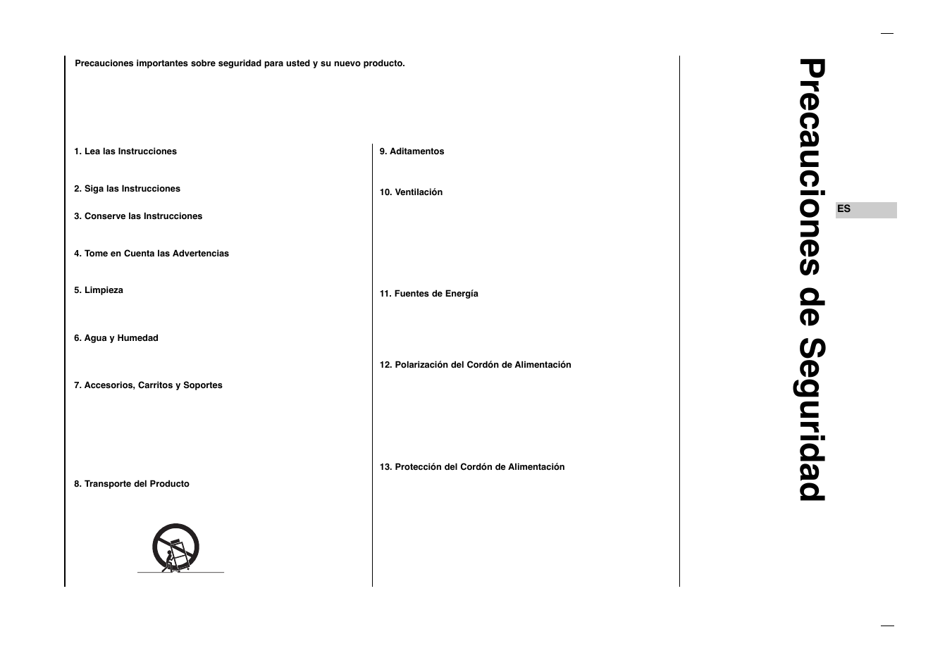 Precauciones de seguridad | Kreisen KR-270T User Manual | Page 47 / 88