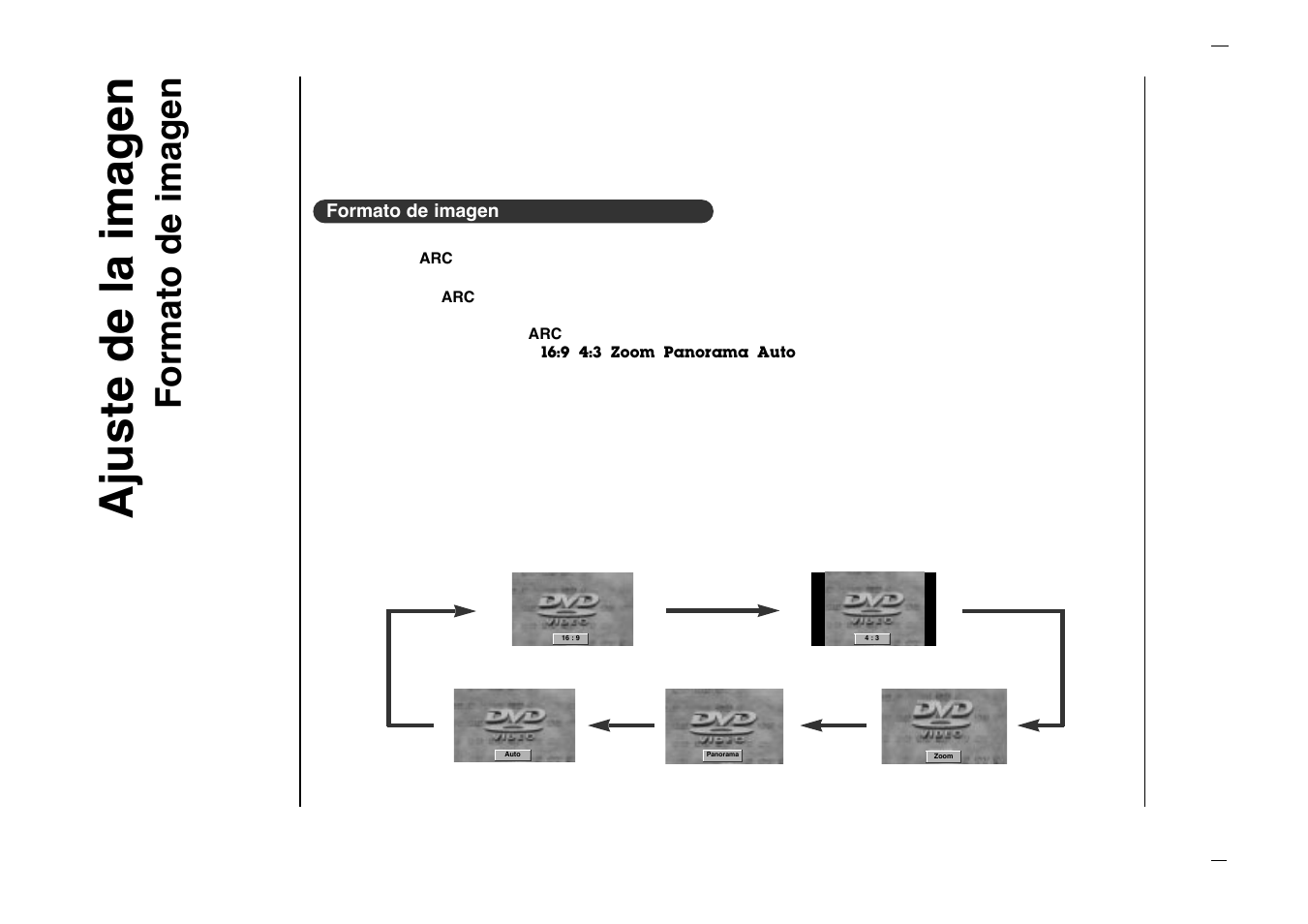 Ajuste de la imagen, Formato de imagen | Kreisen KR-270T User Manual | Page 62 / 88