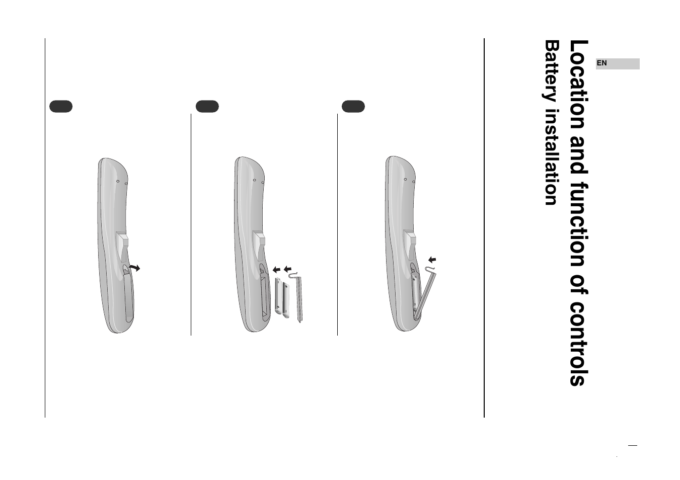 Location and function of controls, Battery installation | Kreisen KR-270T User Manual | Page 7 / 88