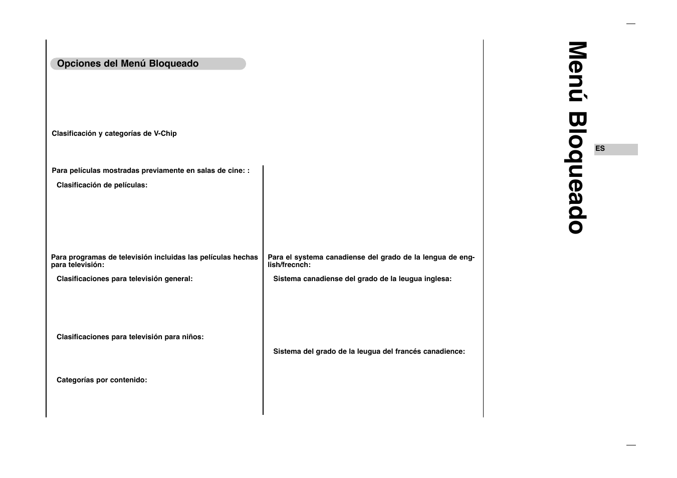 Menœ bloqueado | Kreisen KR-270T User Manual | Page 71 / 88