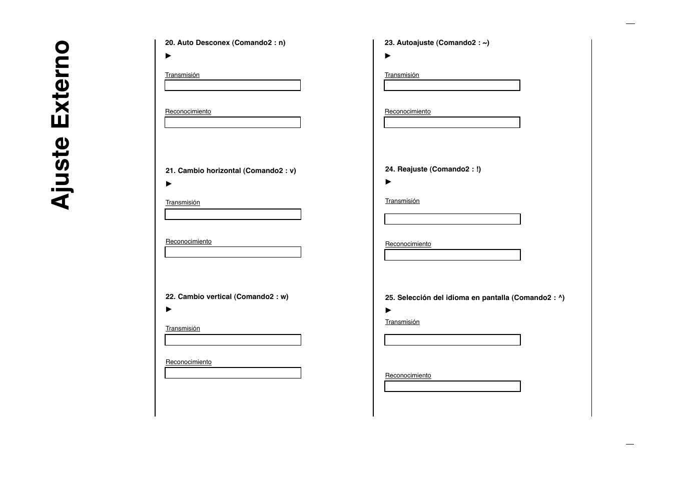 Ajuste externo | Kreisen KR-270T User Manual | Page 82 / 88