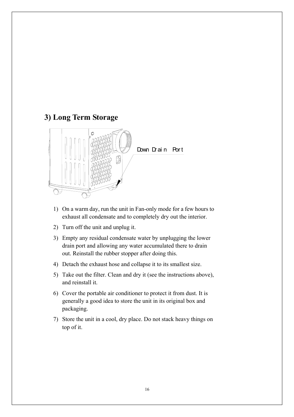 3) long term storage | KoldFront PAC9000 User Manual | Page 17 / 23