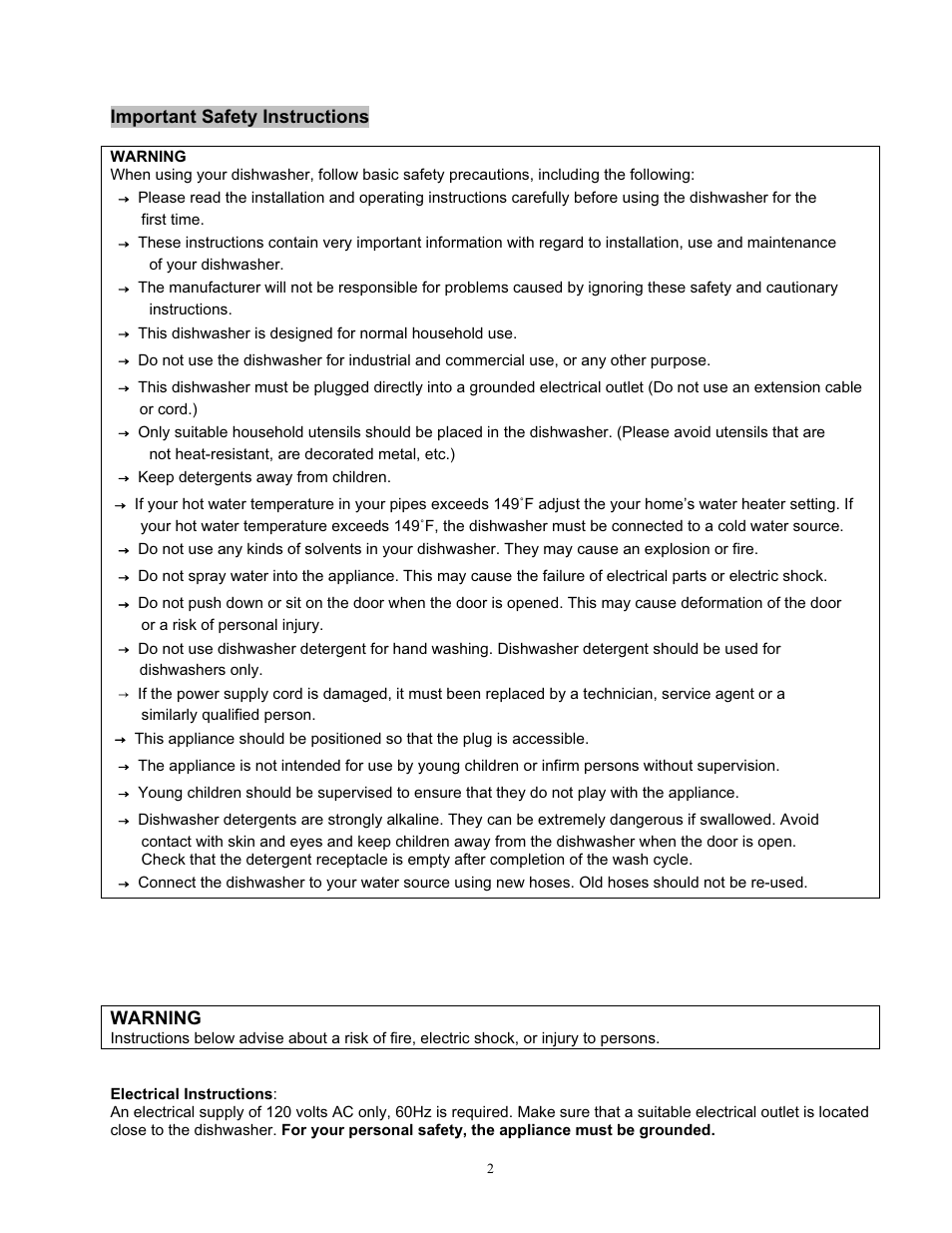 KoldFront PDW45E User Manual | Page 4 / 14