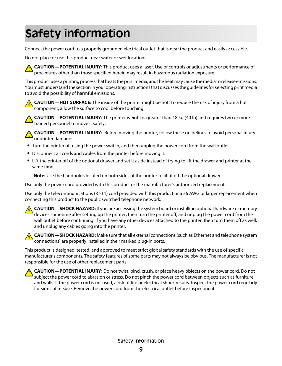 Safety information | Konftel G510-7276-00 User Manual | Page 11 / 170