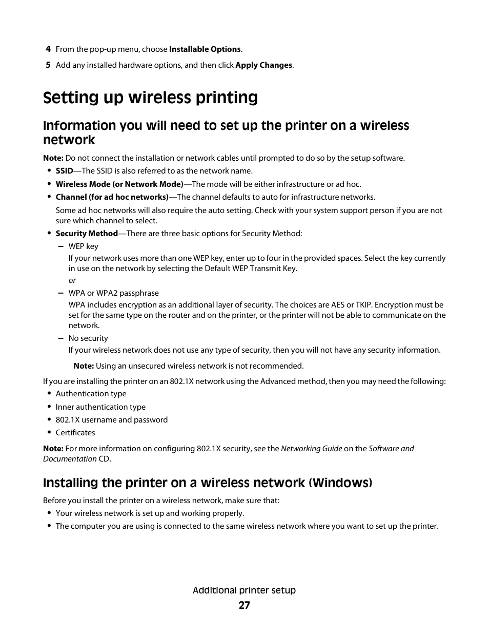 Setting up wireless printing | Konftel G510-7276-00 User Manual | Page 29 / 170