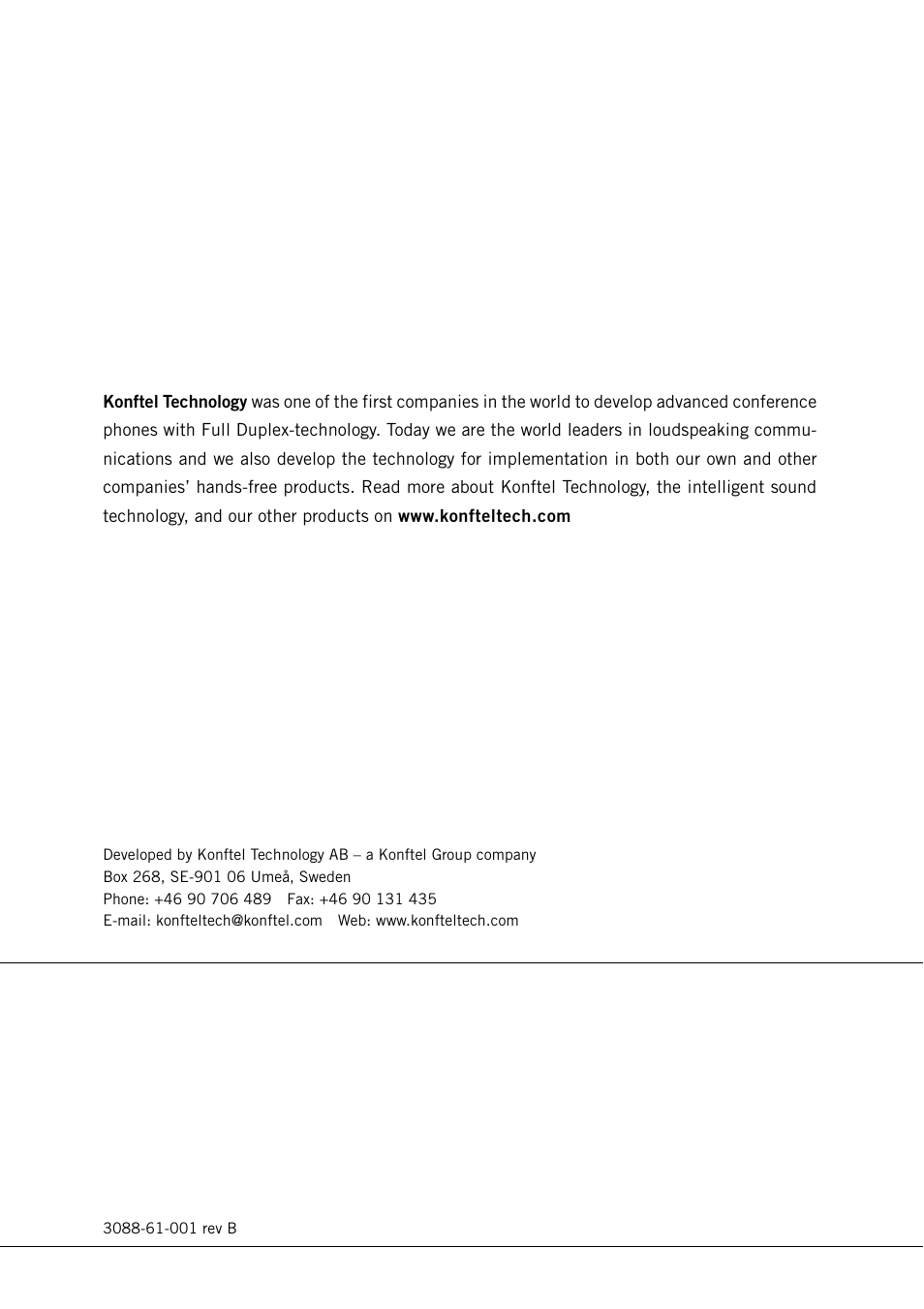 Konftel 200 User Manual | Page 26 / 26