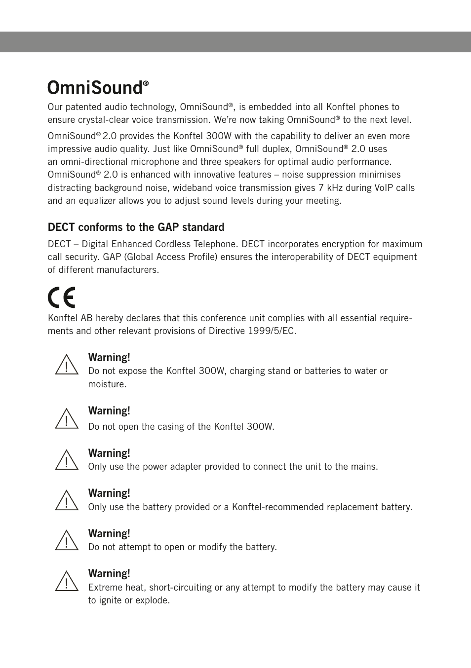 Konftel 300W User Manual | Page 2 / 42