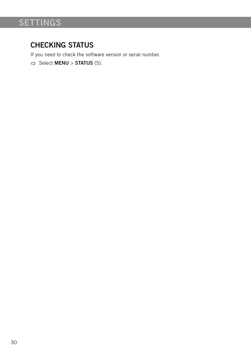 Checking status, Settings | Konftel 300W User Manual | Page 32 / 42