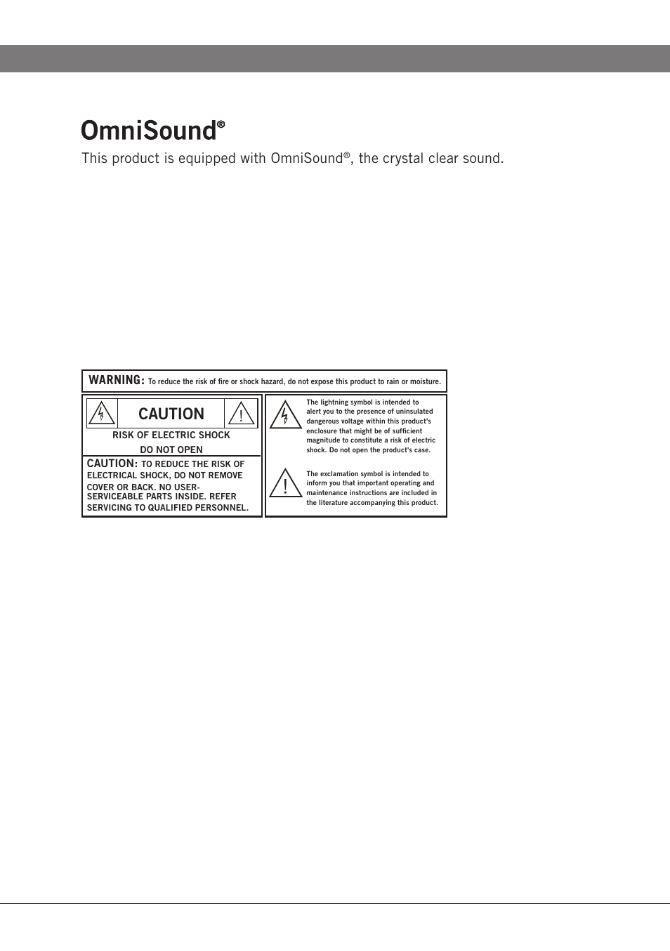 Caution, This product is equipped with omnisound, The crystal clear sound | Konftel 50 User Manual | Page 2 / 26