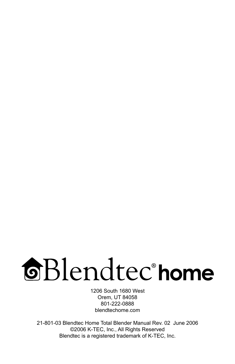 K-Tec Total Blender User Manual | Page 9 / 9