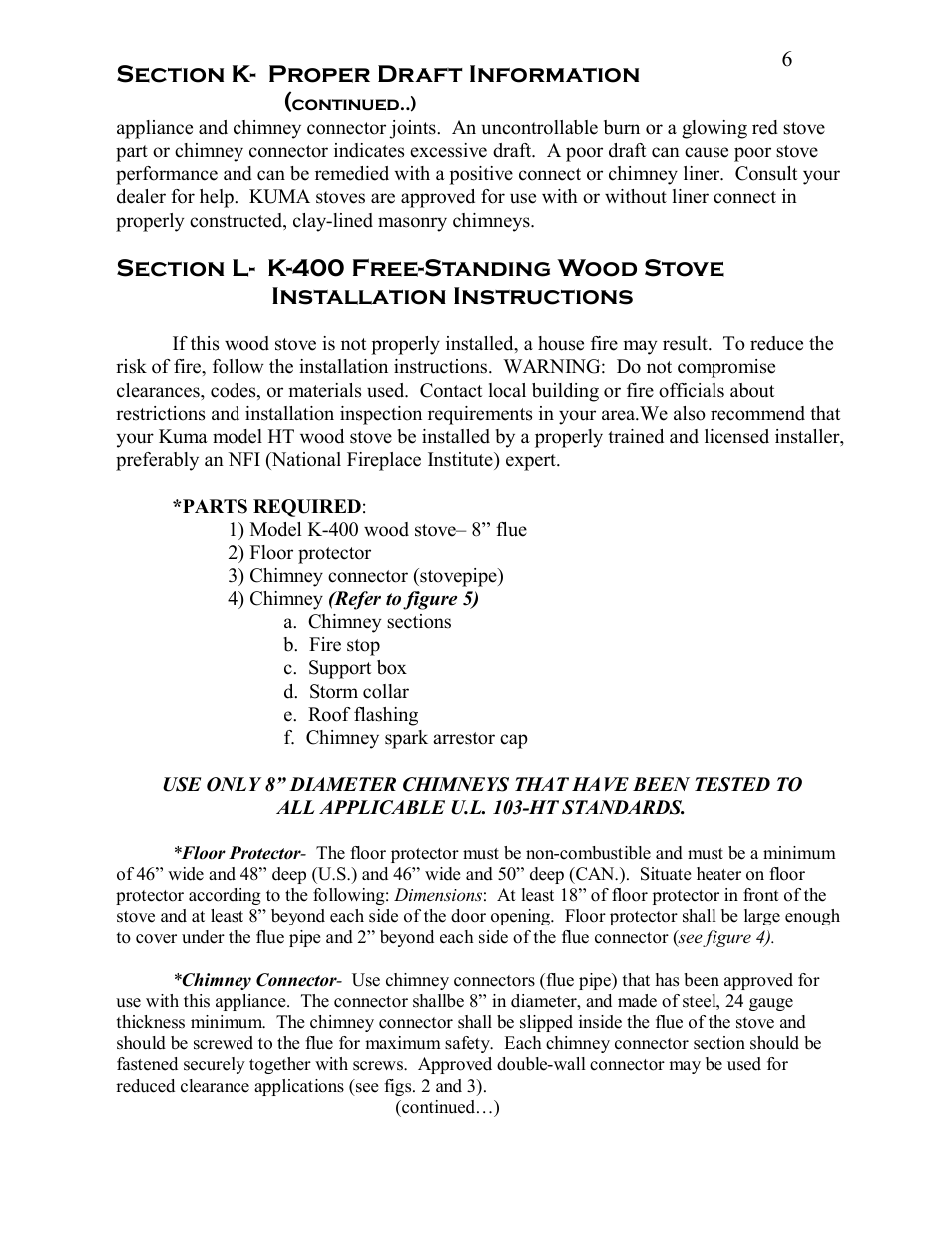 Kuma Stoves K-300 User Manual | Page 7 / 12