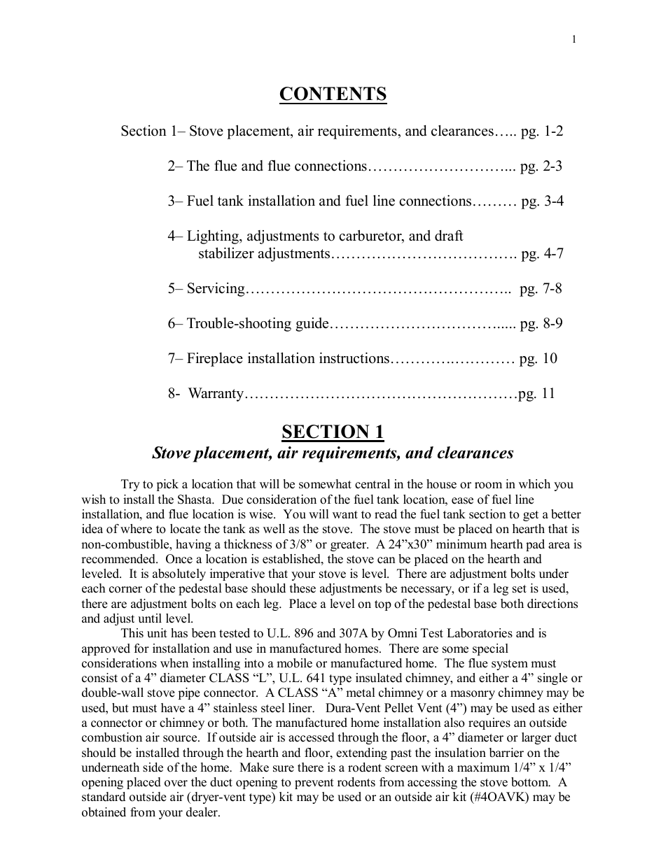 Kuma Stoves SHASTA User Manual | Page 2 / 12