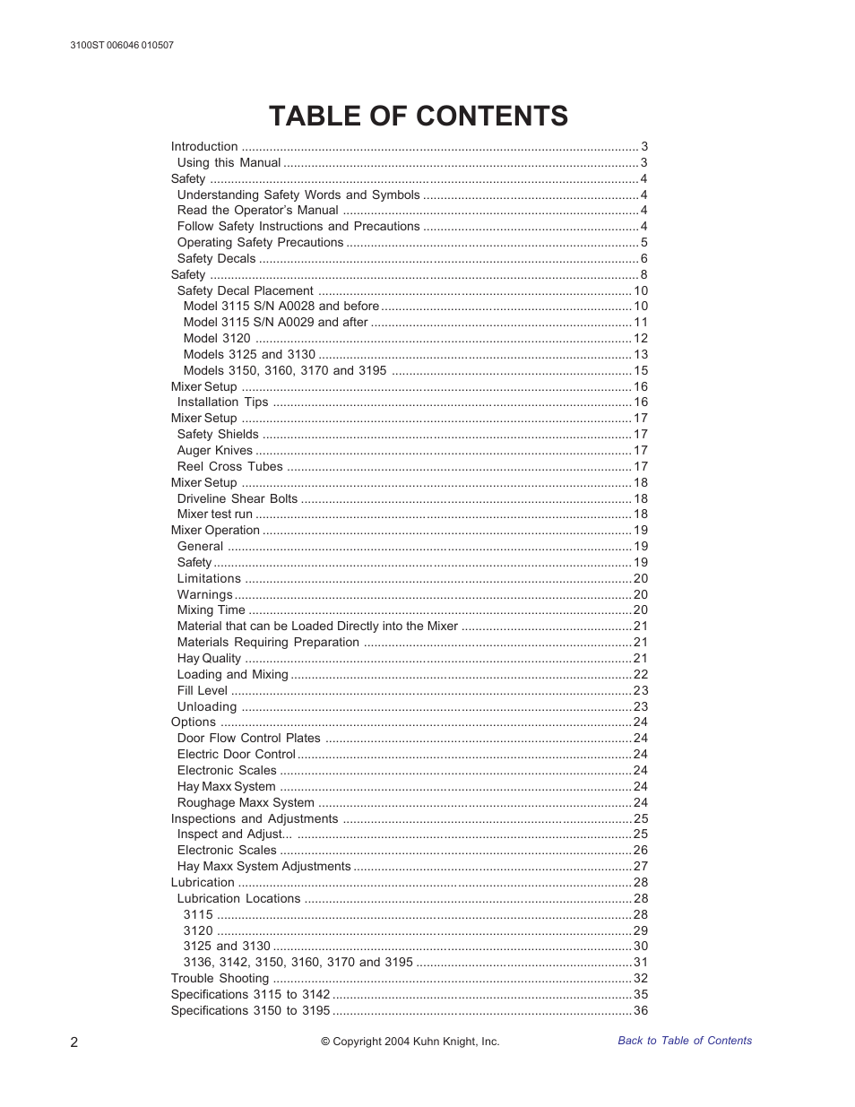 Kuhn Rikon 3100 User Manual | Page 2 / 36