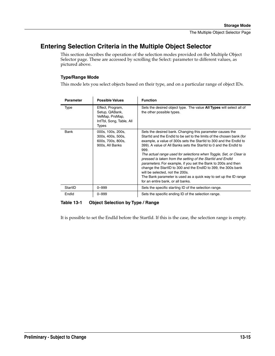 Type/range mode | Kurzweil KSP8 TM User Manual | Page 105 / 122
