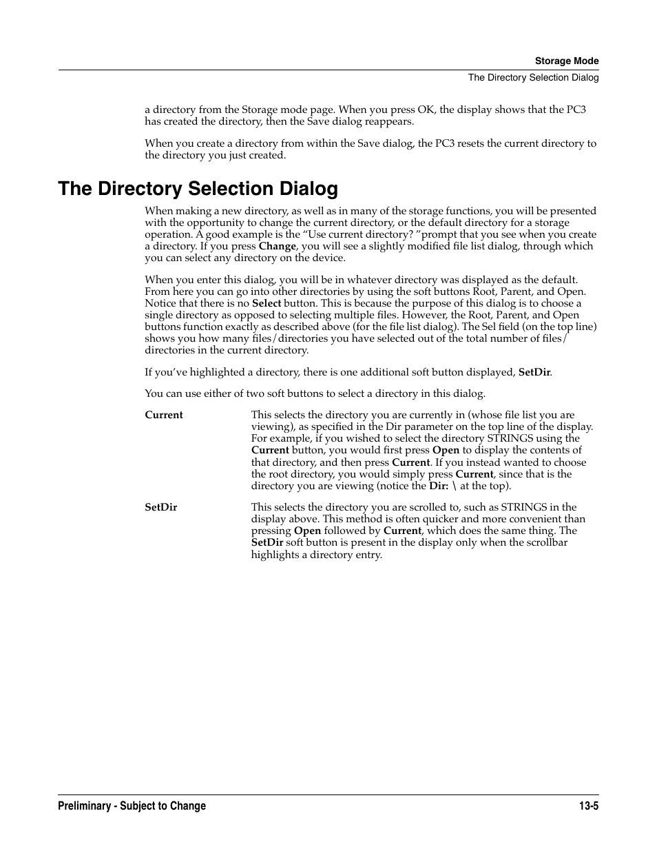 The directory selection dialog, The directory selection dialog -5 | Kurzweil KSP8 TM User Manual | Page 95 / 122
