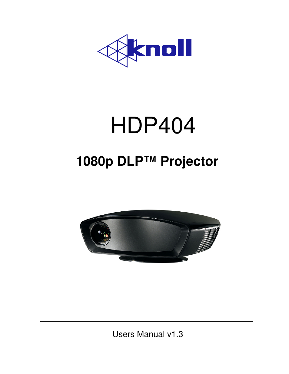 Knoll Systems HDP404 User Manual | 30 pages
