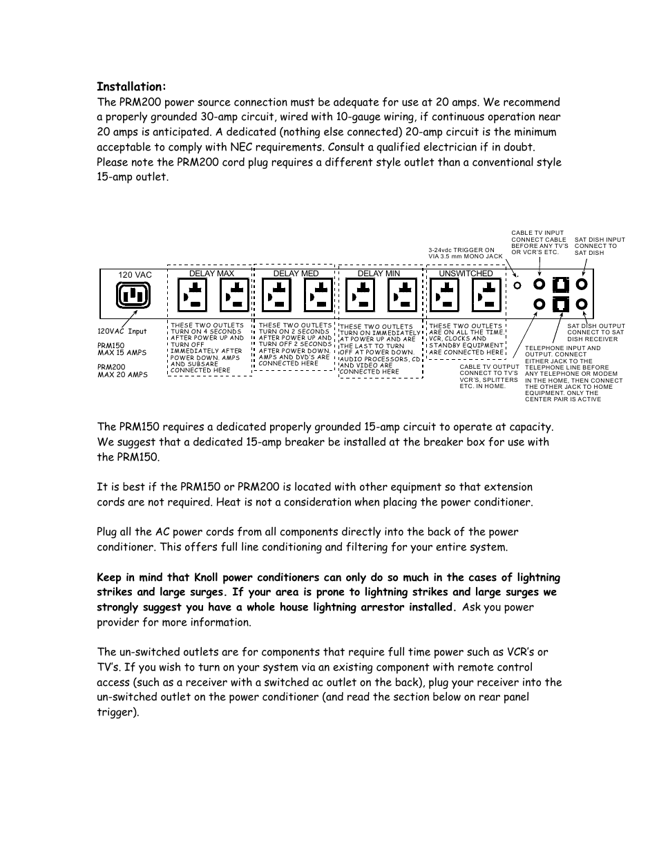 Installation | Knoll Systems PRM200 User Manual | Page 3 / 6
