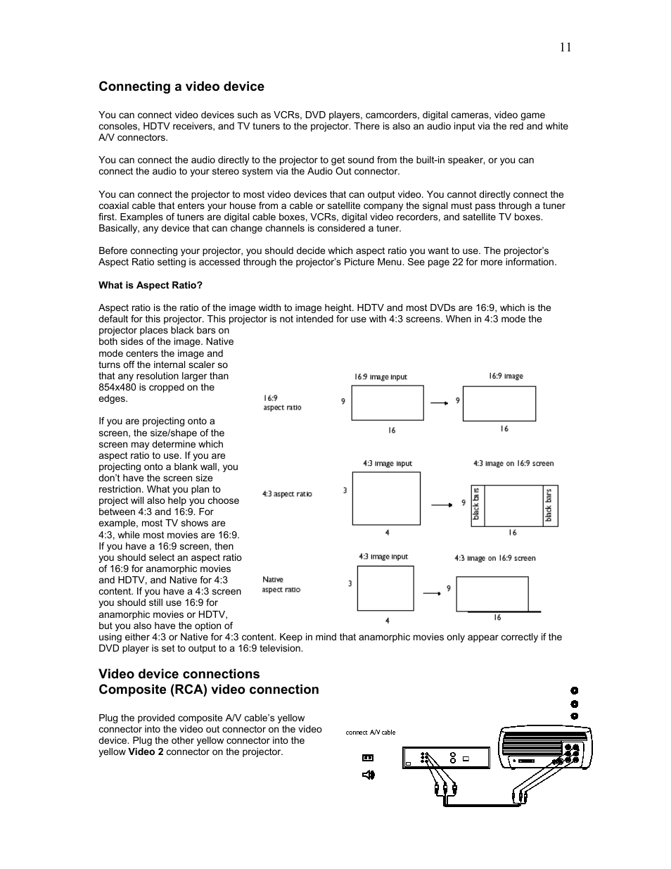 Connecting a video device | Knoll Systems HD102 User Manual | Page 11 / 28