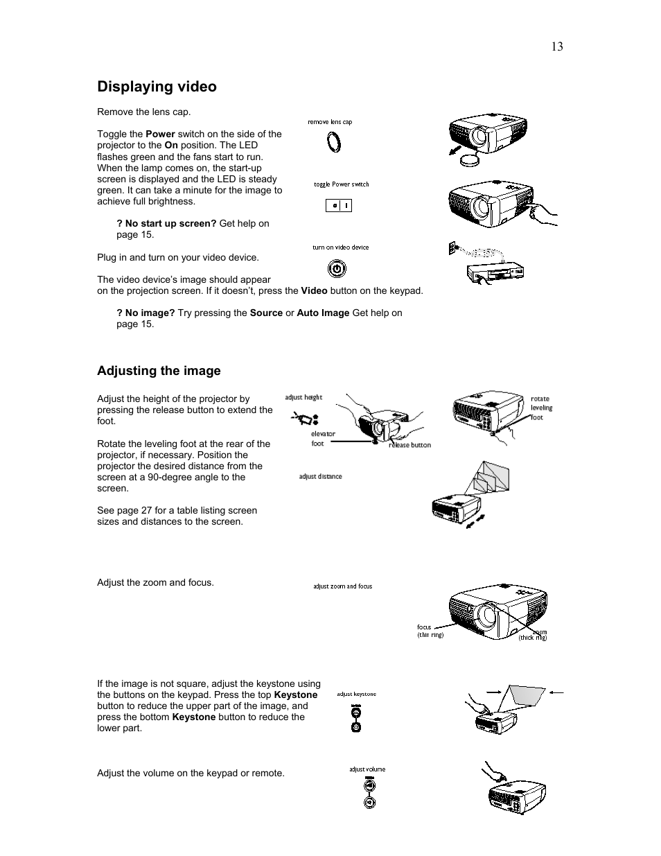 Displaying video | Knoll Systems HD102 User Manual | Page 13 / 28