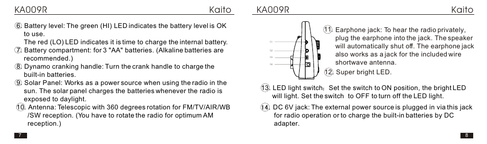 Т³гж 5 | Kaito electronic KA009R User Manual | Page 5 / 16