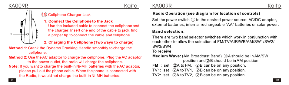 Т³гж 6 | Kaito electronic KA009R User Manual | Page 6 / 16