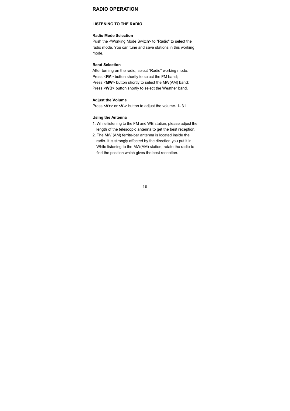 Kaito electronic KA800 User Manual | Page 13 / 30