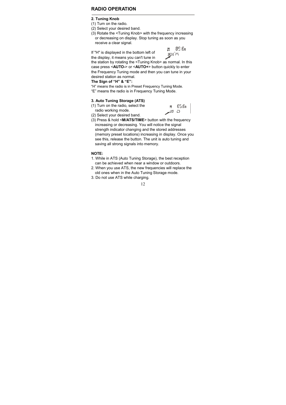 Radio operation | Kaito electronic KA800 User Manual | Page 15 / 30