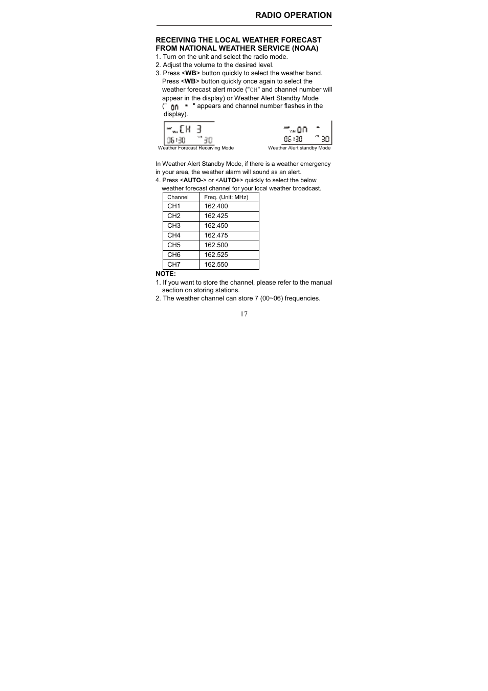 Kaito electronic KA800 User Manual | Page 20 / 30