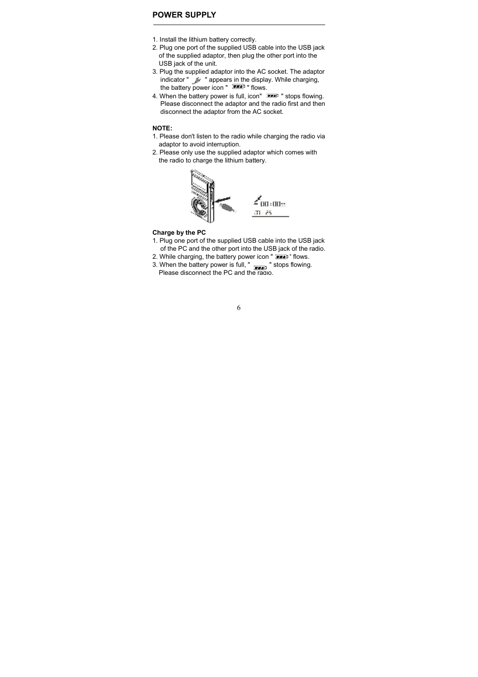 Power supply | Kaito electronic KA800 User Manual | Page 9 / 30