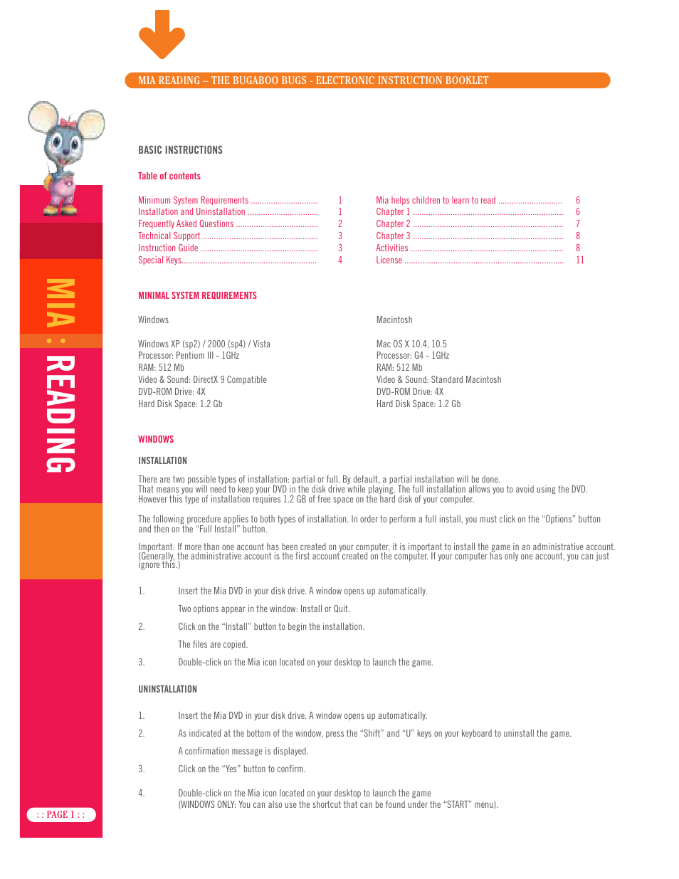 Mia : reading | Kutoka Interactive Video Games User Manual | Page 2 / 12