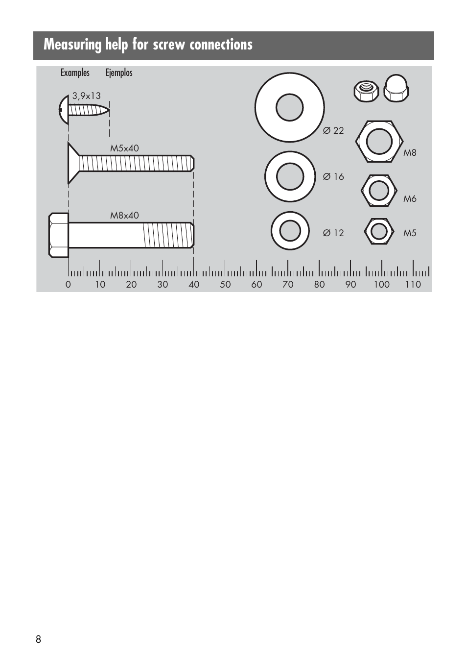 Measuring help for screw connections | Kettler HAPPY NAVIGATOR 08839-599 User Manual | Page 5 / 21