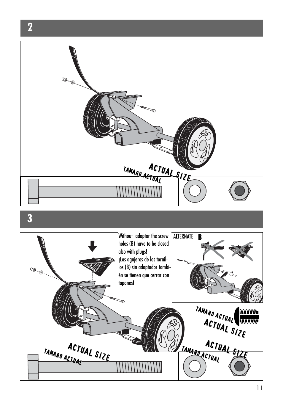 Actual size, Bactual size actual size | Kettler HAPPY NAVIGATOR 08839-599 User Manual | Page 8 / 21