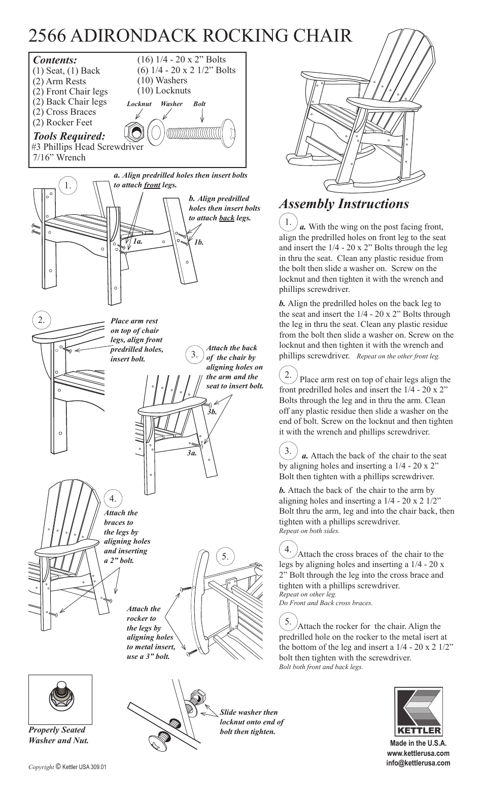 Kettler CHAIR 2566 User Manual | 2 pages