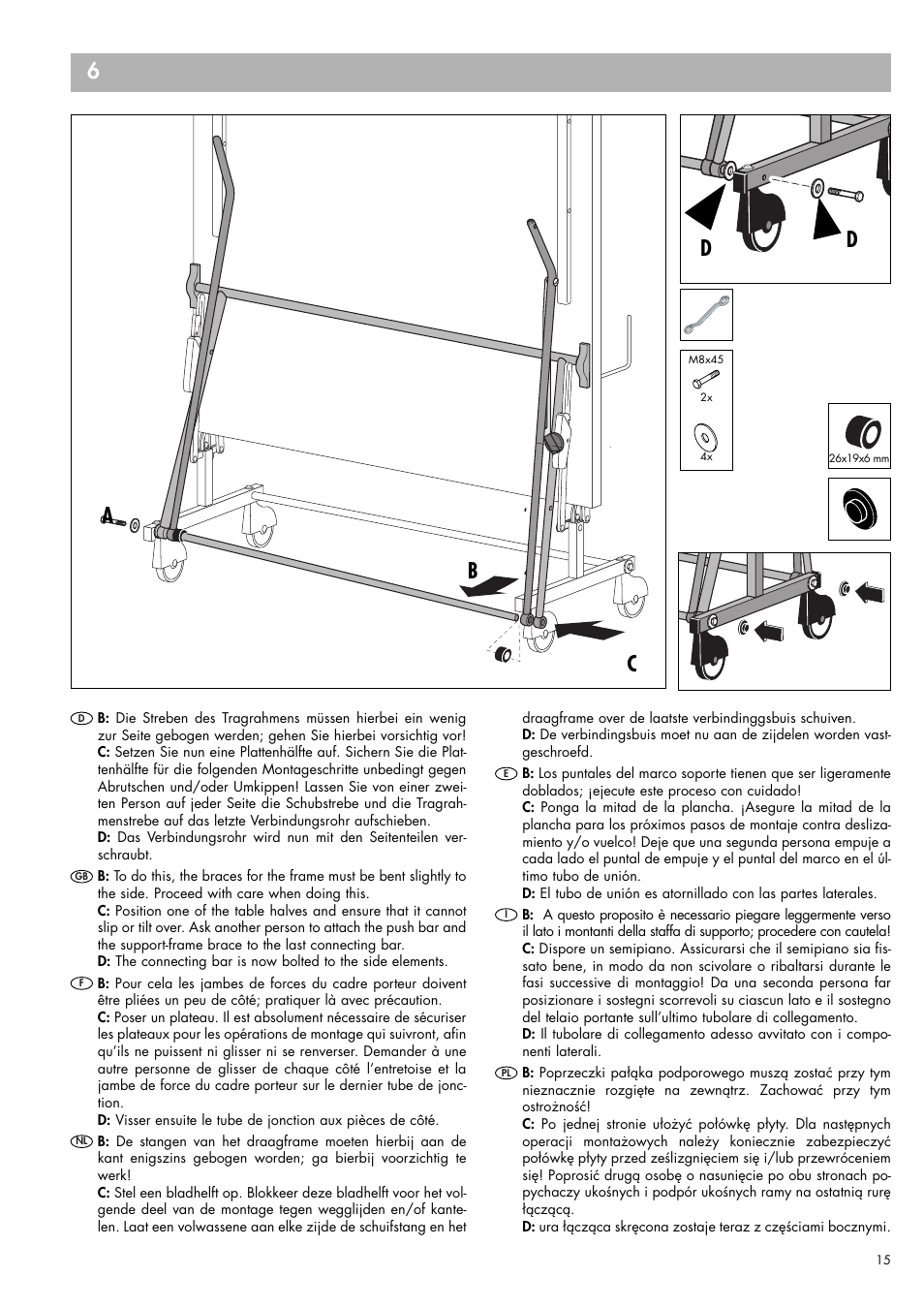 Ab c d d | Kettler 07175-000/-500 User Manual | Page 8 / 17