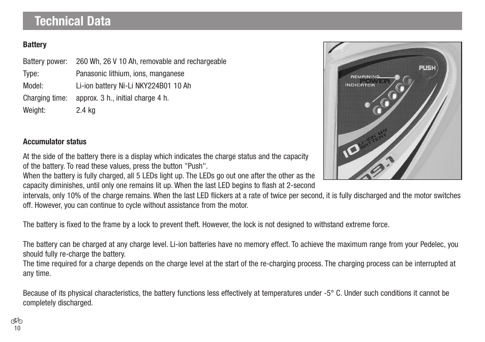 Technical data | Kettler Bicycle User Manual | Page 10 / 15