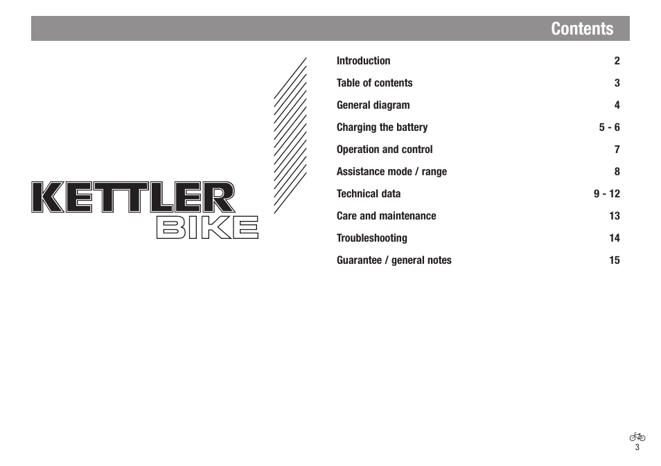 Kettler Bicycle User Manual | Page 3 / 15